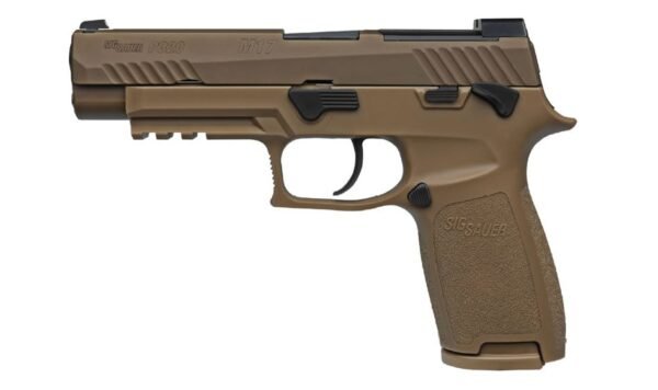 Sig Sauer P320 M17 9mm Full-Size Flat Dark Earth (FDE) Pistol with Manual Safety