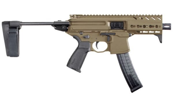 Sig Sauer MPX 9mm Flat Dark Earth (FDE) Semi-Automatic Pistol with Stabilizing Brace