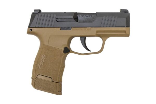 Sig Sauer P365 9mm TacPac with Coyote Tan Frame, Three Magazines and Holster